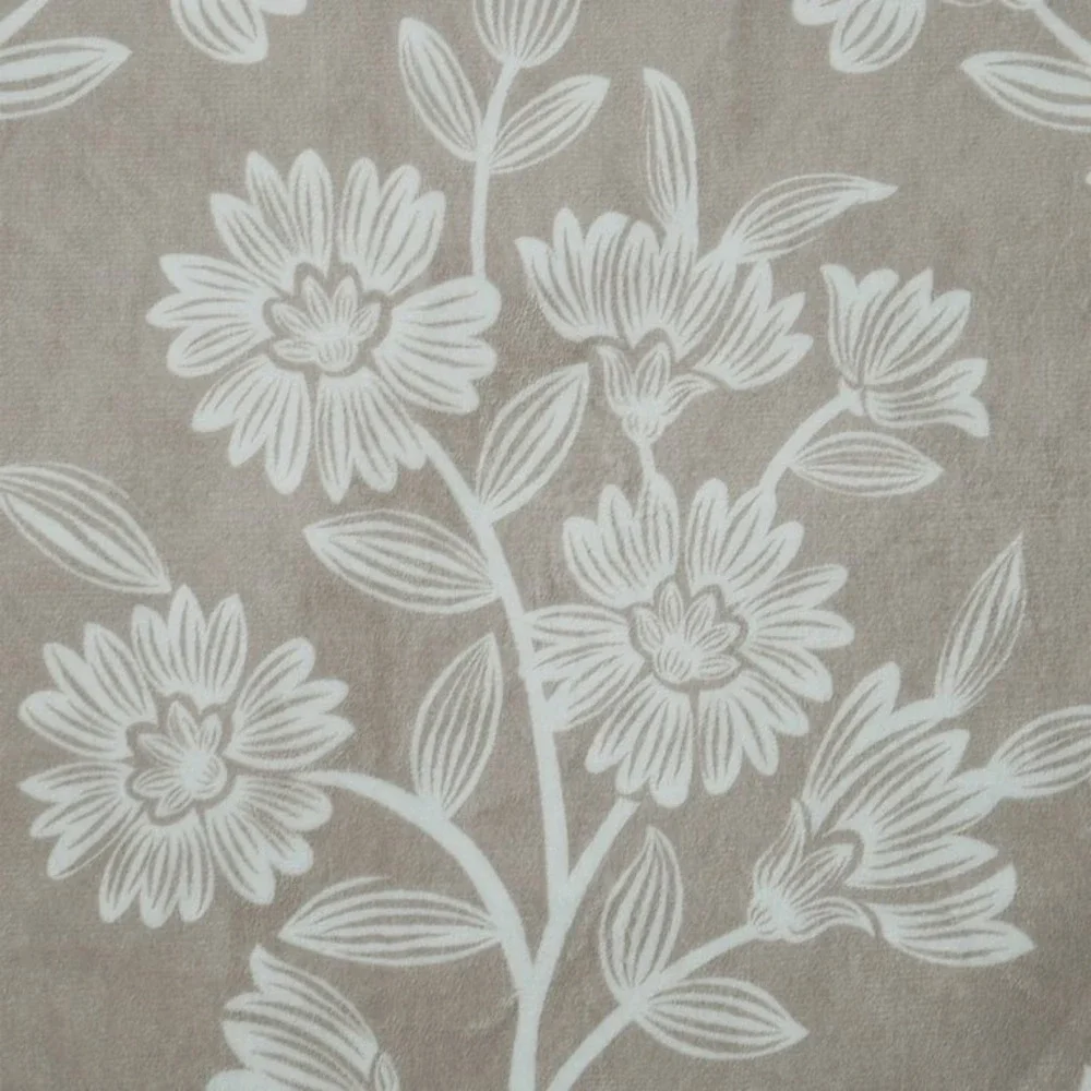 My Texas House Taupe Flower Damask Washable Indoor Area‎ Rug 2x3
